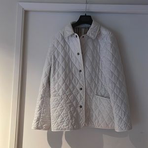 Burberry white quilted jacket